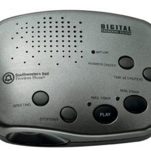 Southwestern Bell Answering Machine - 2 VM Boxes  (Black / Stainless Steel) FA970