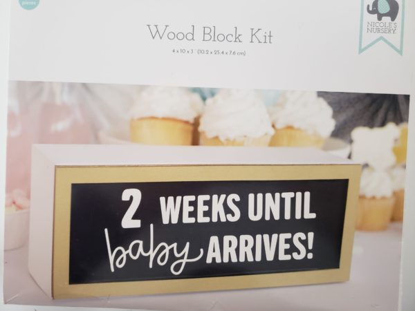 Nicoles Nursery Wood Block Nursery Kit - Countdown Babies Arrival In Style