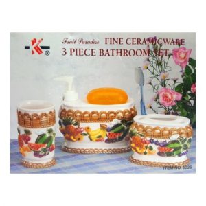 Fruit Paradise Fine Ceramicware 3pc Bathroom Set