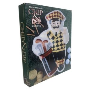 1998 Boston Warehouse Vintage Golfer Chip & Dip Earthenware 16 Inch Serving Tray Dish