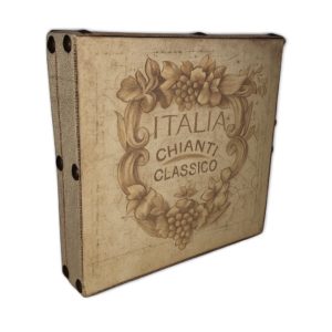 Susan Winget Wine Chianti Hand Embellished Linen Wall Art 12 inch x 12 inch x 2.5 inch