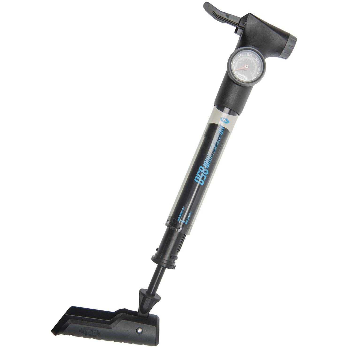 Bell Sports AIRSTRIKE 850 2-STAGE BICYCLE FRAME PUMP with GAUGE Schrader-Presta